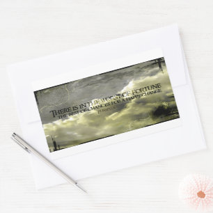 Euripides Inspirational Quote "Happy change" Rectangular Sticker