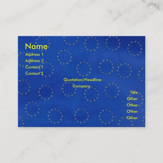 Euro Business Card (Front)
