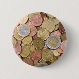 Euro Cents 6 Cm Round Badge