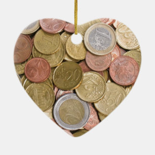 Euro Cents Ceramic Tree Decoration