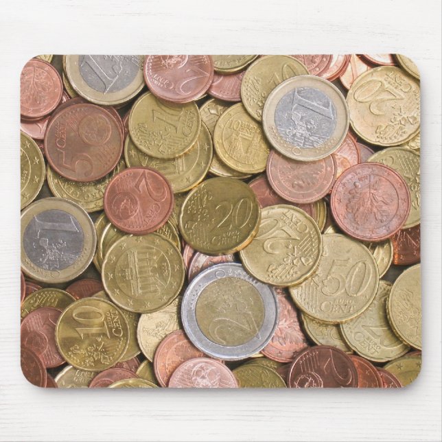 Euro Cents Money Mouse Mat (Front)