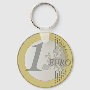 Euro coin key ring