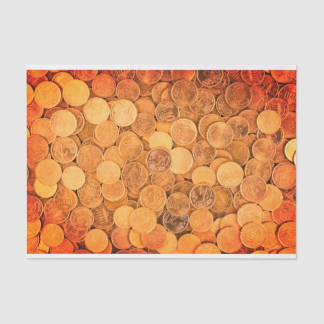 Euro Coins Gift Tissue Tissue Paper (Front)