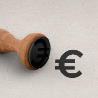 EURO Currency Sign Punch Cards loyalty card