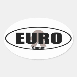 Euro Gamer Funny Meeple Tabletop Decal Style Oval Sticker