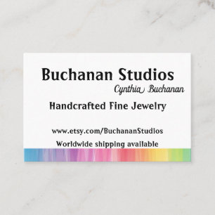 Euro Large Personalise Text Women's Grab Attention Business Card