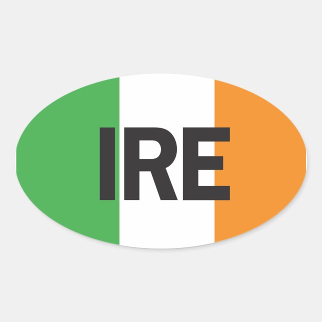 Euro Oval Ireland Car Sticker (Front)