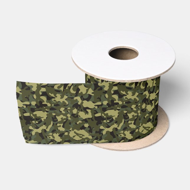 Euro Spring Camouflage Satin Ribbon (Spool)