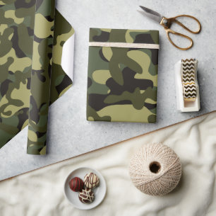 Euro Spring Camouflage Wrapping Paper