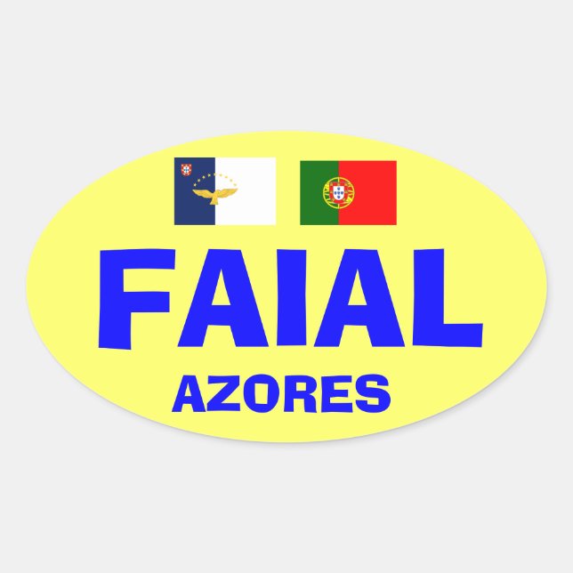 Euro-style Faial* Oval Sticker (Front)