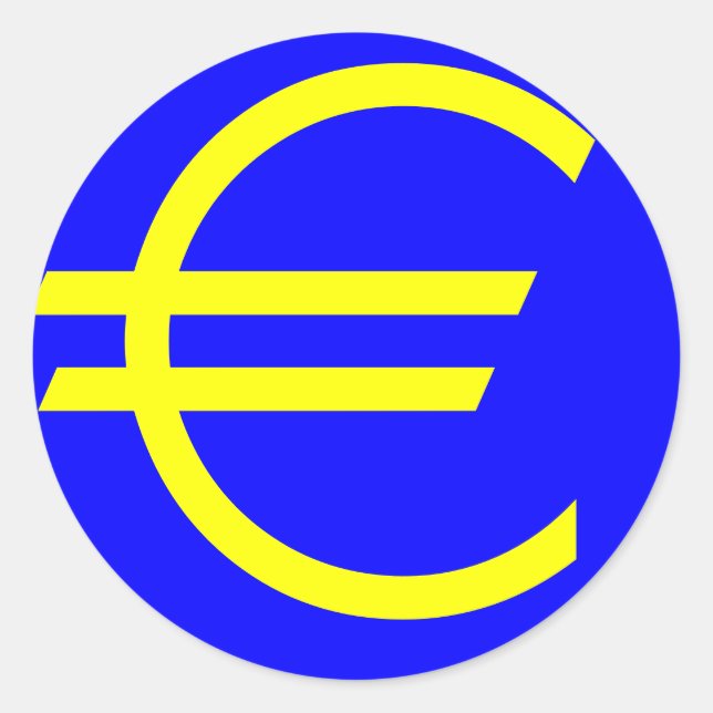 EURO, the symbol for european currency Classic Round Sticker (Front)