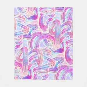 eurobeat holorave - pink and blue : fleece blanket