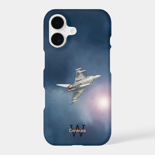 Eurofighter Typhoon aeroplane, night sky, your nam (Back)