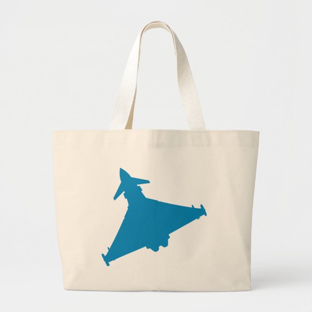 Eurofighter Typhoon Fighter Jet Large Tote Bag (Front)