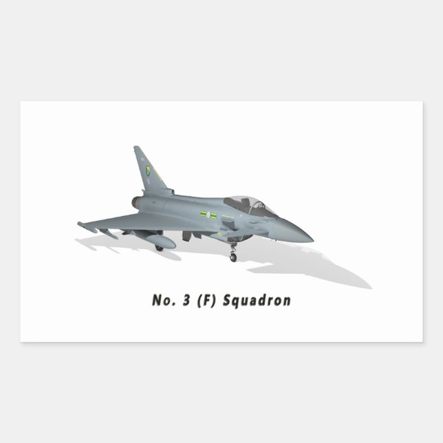 Eurofighter Typhoon No. 3 Sqn Rectangular Sticker (Front)