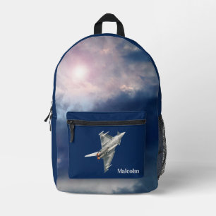 Eurofighter Typhoon, photo, night sky, your name Printed Backpack