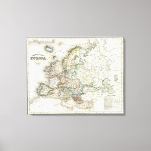 Europ Map Canvas Print