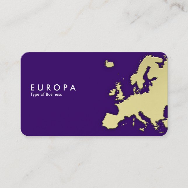 EUROPA - 3d Gold effect - Deep Purple Business Card (Front)
