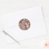 Europa and Snowflake Classic Round Sticker (Envelope)