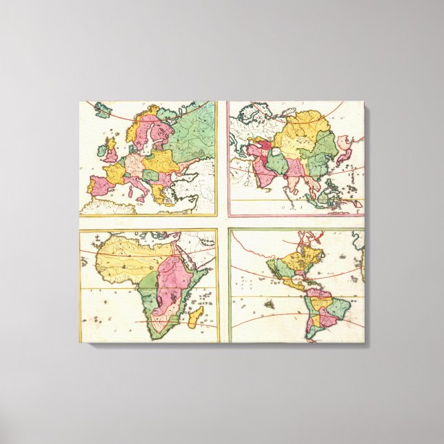 Europa, Asia, Africa, America Canvas Print (Front)