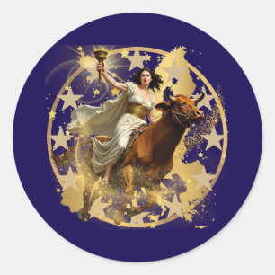 Europa Aurora Classic Round Sticker