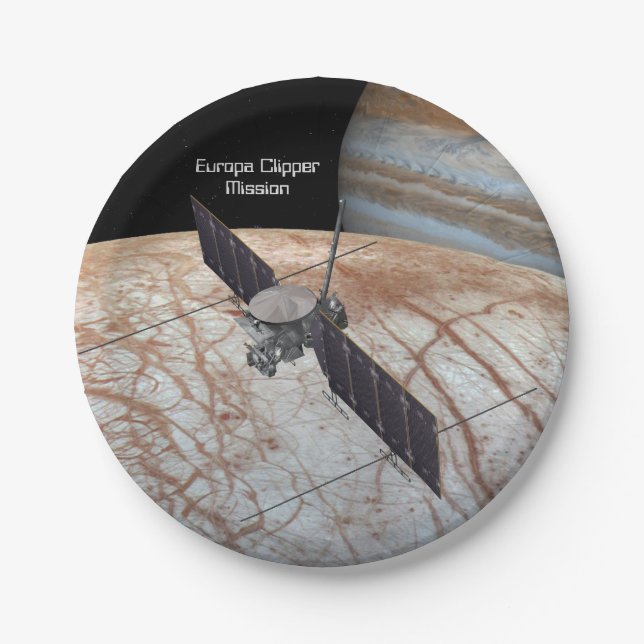 Europa Clipper Mission Spacecraft Paper Plate (Front)