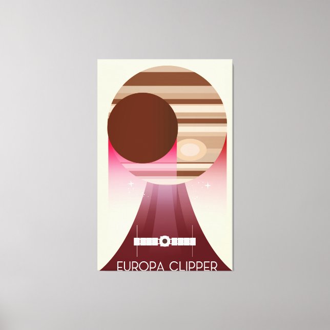 Europa Clipper Space Art Canvas Print (Front)