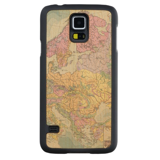 Europa - Geologic Map of Europe Carved Maple Galaxy S5 Case (Back)