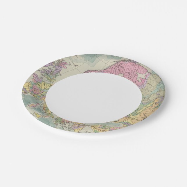 Europa - Geologic Map of Europe Paper Plate (Angled)