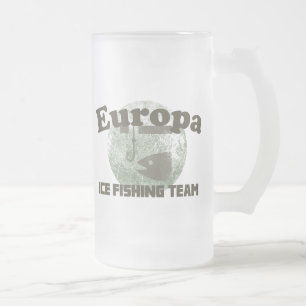 Europa Ice Fishing Team Frosted Glass Beer Mug