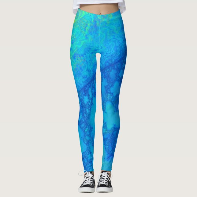 Europa JellyFish 3D Fractal Leggings (Front)