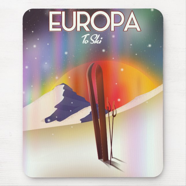 Europa - Moon of Jupiter Space Art. Mouse Mat (Front)