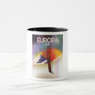Europa - Moon of Jupiter Space Art. Mug