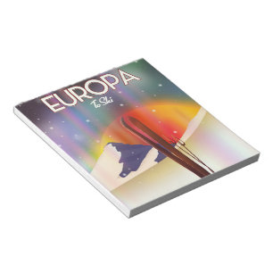 Europa - Moon of Jupiter Space Art. Notepad