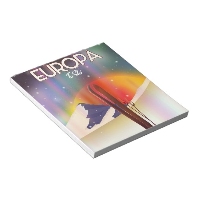 Europa - Moon of Jupiter Space Art. Notepad (Angled)