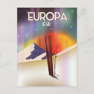 Europa - Moon of Jupiter Space Art. Postcard