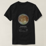 Europa Moon T-Shirt<br><div class="desc">Europa is the smallest of Jupiter's four Galilean moons. Its rocky interior is covered by a frozen ocean of ice and liquid water almost 100km (62 miles) deep.</div>