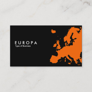 EUROPA Orange - Black Business Card