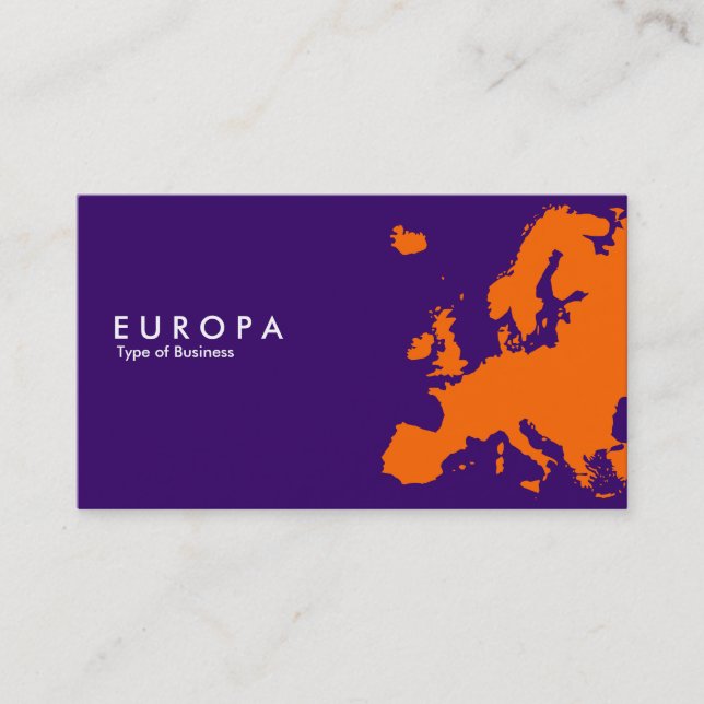 EUROPA Orange - Dark Violet Business Card (Front)