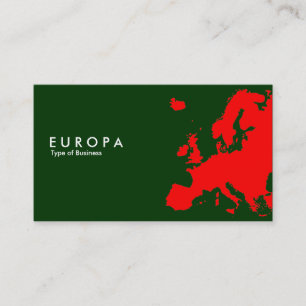 EUROPA Red - Dark Green Business Card