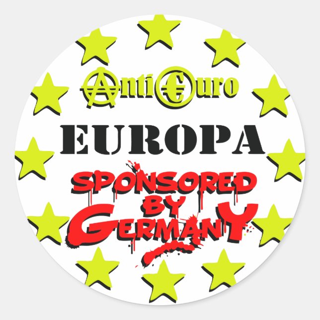 EUROPA Sponsored by Germany Classic Round Sticker (Front)