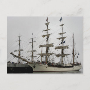 Europa Tall Ship in Halifax Port Postcard