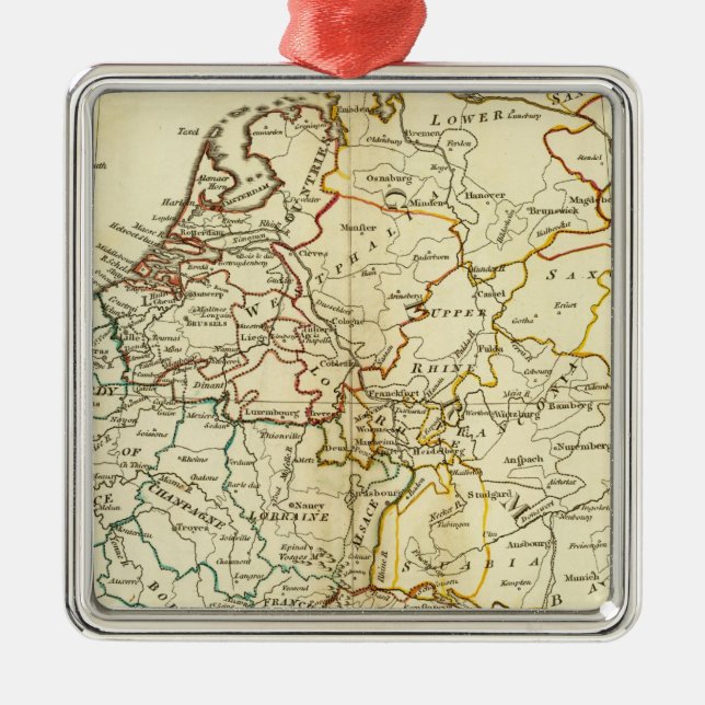 Europe 10 metal tree decoration (Front)