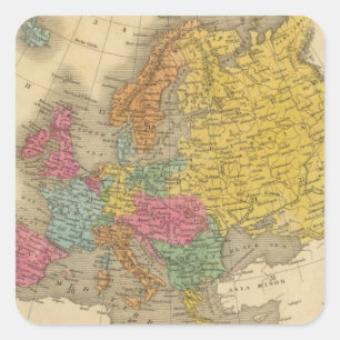Europe 11 square sticker