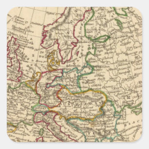 Europe 13 square sticker