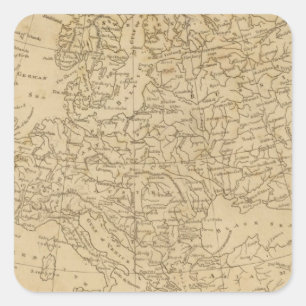 Europe 18 square sticker