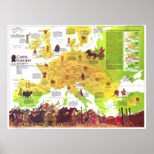 " Europe: 1977 - The Celtic History Map ... Poster