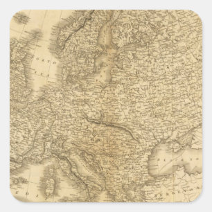 Europe 19 square sticker