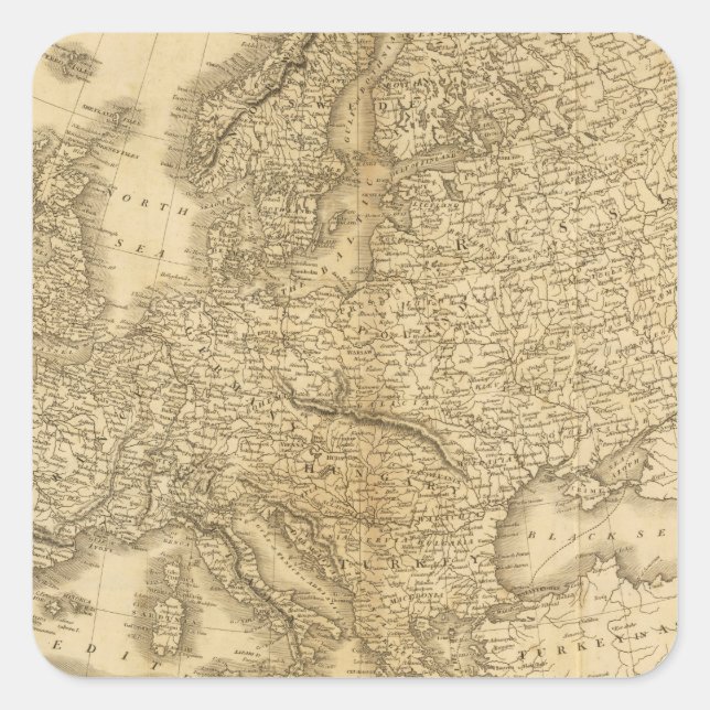 Europe 19 square sticker (Front)