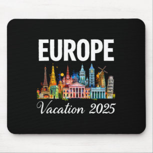 Europe 2025 Vacation Souvenir Trip Summer Travel F Mouse Mat